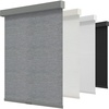 GENIMO 100% Blackout Roller Window Shades, Window Blinds Cordless with Thermal Insulated, UV Protection Fabric, Mini French Door Blinds for Home, Bedroom, Office, White, 70″ W X 72″ H(Grey（aluminum Cover）)