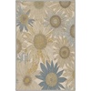 GENIMO 5X7 Area Rugs for Living Room Machine Washable, Modern Botanical Non Slip Low Pile Soft Rugs, Vintage Floral Carpet for Bedroom Dining Room, Home Office, Warm Beige(Warm Beige)