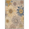 GENIMO 5X7 Area Rugs for Living Room Machine Washable, Modern Botanical Non Slip Low Pile Soft Rugs, Vintage Floral Carpet for Bedroom Dining Room, Home Office, Warm Beige(Warm Beige-2)