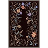 GENIMO 5X7 Area Rugs for Living Room Machine Washable, Modern Botanical Non Slip Low Pile Soft Rugs, Vintage Floral Carpet for Bedroom Dining Room, Home Office, Warm Beige(Deep Brown)