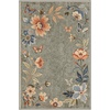 GENIMO 5X7 Area Rugs for Living Room Machine Washable, Modern Botanical Non Slip Low Pile Soft Rugs, Vintage Floral Carpet for Bedroom Dining Room, Home Office, Warm Beige(Dusty Sage)