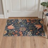 GENIMO 5X7 Area Rugs for Living Room Machine Washable, Modern Botanical Non Slip Low Pile Soft Rugs, Vintage Floral Carpet for Bedroom Dining Room, Home Office, Warm Beige(Dusty Blue-1)