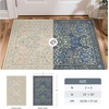 GENIMO Floral Washable Runner Rug 2’6”x8’, Non-Slip Long Hallway Carpet for Entryway, Kitchen, Indoor Floor Use, Vintage Boho Soft Thin Rug Décor, Beige/Navy(Beige/Navy)