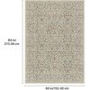 GENIMO Floral Washable Runner Rug 2’6”x8’, Non-Slip Long Hallway Carpet for Entryway, Kitchen, Indoor Floor Use, Vintage Boho Soft Thin Rug Décor, Beige/Navy(Beige Blue)