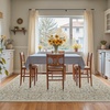 GENIMO Floral Washable Runner Rug 2’6”x8’, Non-Slip Long Hallway Carpet for Entryway, Kitchen, Indoor Floor Use, Vintage Boho Soft Thin Rug Décor, Beige/Navy(Beige Blue)