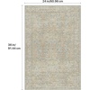 GENIMO Floral Washable Runner Rug 2’6”x8’, Non-Slip Long Hallway Carpet for Entryway, Kitchen, Indoor Floor Use, Vintage Boho Soft Thin Rug Décor, Beige/Navy(Beige)
