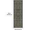 GENIMO Floral Washable Runner Rug 2’6”x8’, Non-Slip Long Hallway Carpet for Entryway, Kitchen, Indoor Floor Use, Vintage Boho Soft Thin Rug Décor, Beige/Navy(Black)
