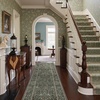 GENIMO Floral Washable Runner Rug 2’6”x8’, Non-Slip Long Hallway Carpet for Entryway, Kitchen, Indoor Floor Use, Vintage Boho Soft Thin Rug Décor, Beige/Navy(Black)