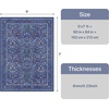 GENIMO Floral Washable Runner Rug 2’6”x8’, Non-Slip Long Hallway Carpet for Entryway, Kitchen, Indoor Floor Use, Vintage Boho Soft Thin Rug Décor, Beige/Navy(Blue)