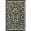 GENIMO Floral Washable Runner Rug 2’6”x8’, Non-Slip Long Hallway Carpet for Entryway, Kitchen, Indoor Floor Use, Vintage Boho Soft Thin Rug Décor, Beige/Navy(Center Blue)