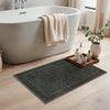 GENIMO Floral Washable Runner Rug 2’6”x8’, Non-Slip Long Hallway Carpet for Entryway, Kitchen, Indoor Floor Use, Vintage Boho Soft Thin Rug Décor, Beige/Navy(Charcoal Green)