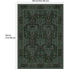 GENIMO Floral Washable Runner Rug 2’6”x8’, Non-Slip Long Hallway Carpet for Entryway, Kitchen, Indoor Floor Use, Vintage Boho Soft Thin Rug Décor, Beige/Navy(Dark Green-1)