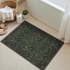 GENIMO Floral Washable Runner Rug 2’6”x8’, Non-Slip Long Hallway Carpet for Entryway, Kitchen, Indoor Floor Use, Vintage Boho Soft Thin Rug Décor, Beige/Navy(Dark Green)