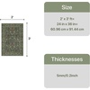 GENIMO Floral Washable Runner Rug 2’6”x8’, Non-Slip Long Hallway Carpet for Entryway, Kitchen, Indoor Floor Use, Vintage Boho Soft Thin Rug Décor, Beige/Navy(Emerald Green)