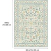 GENIMO Floral Washable Runner Rug 2’6”x8’, Non-Slip Long Hallway Carpet for Entryway, Kitchen, Indoor Floor Use, Vintage Boho Soft Thin Rug Décor, Beige/Navy(Green)