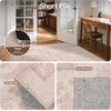 GENIMO Floral Washable Runner Rug 2’6”x8’, Non-Slip Long Hallway Carpet for Entryway, Kitchen, Indoor Floor Use, Vintage Boho Soft Thin Rug Décor, Beige/Navy(Pink White)
