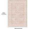 GENIMO Floral Washable Runner Rug 2’6”x8’, Non-Slip Long Hallway Carpet for Entryway, Kitchen, Indoor Floor Use, Vintage Boho Soft Thin Rug Décor, Beige/Navy(Pink White)