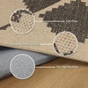 GENIMO Indoor Outdoor Area Rug 8’x10′, Checkered Easy Jute Rug Machine Washable, Easy-Cleaning, Non Slip Plaid Outdoor Carpet for Patio, Living Room, Backyard, Porch, Deck, Balcony(Spaced Diamond)