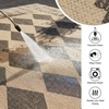 GENIMO Indoor Outdoor Area Rug 8’x10′, Checkered Easy Jute Rug Machine Washable, Easy-Cleaning, Non Slip Plaid Outdoor Carpet for Patio, Living Room, Backyard, Porch, Deck, Balcony(Smooth Diamond)