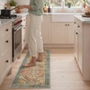GENIMO Kitchen Rugs Non Slip Washable, Kitchen Mats for Floor, Cushioned Standing Mat, Kitchen Runner Rug Floor Mat for Kitchen Decor, Laundry, Sink, Entryway, Home, 24″x36″, Blue(Retrobrick)