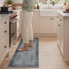 GENIMO Kitchen Rugs Non Slip Washable, Kitchen Mats for Floor, Cushioned Standing Mat, Kitchen Runner Rug Floor Mat for Kitchen Decor, Laundry, Sink, Entryway, Home, 24″x36″, Blue(Vintage Grey)