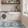GENIMO Kitchen Rugs Non Slip Washable, Kitchen Mats for Floor, Cushioned Standing Mat, Kitchen Runner Rug Floor Mat for Kitchen Decor, Laundry, Sink, Entryway, Home, 24″x36″, Blue(Navy Blue)