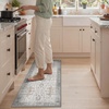 GENIMO Kitchen Rugs Non Slip Washable, Kitchen Mats for Floor, Cushioned Standing Mat, Kitchen Runner Rug Floor Mat for Kitchen Decor, Laundry, Sink, Entryway, Home, 24″x36″, Blue(Light Taupe Brown)