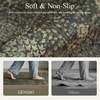 GENIMO Kitchen Rugs Non Slip Washable, Kitchen Mats for Floor, Cushioned Standing Mat, Kitchen Runner Rug Floor Mat for Kitchen Decor, Laundry, Sink, Entryway, Home, 24″x36″, Blue(Dark Green)