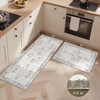 GENIMO Kitchen Rugs Non Slip Washable, Kitchen Mats for Floor, Cushioned Standing Mat, Kitchen Runner Rug Floor Mat for Kitchen Decor, Laundry, Sink, Entryway, Home, 24″x36″, Blue(Light Taupe Brown)