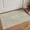 GENIMO Floral Washable Runner Rug 2’6”x8’, Non-Slip Long Hallway Carpet for Entryway, Kitchen, Indoor Floor Use, Vintage Boho Soft Thin Rug Décor, Beige/Navy(Beige)
