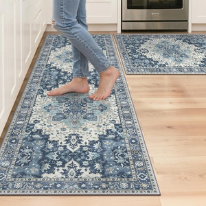 GENIMO Kitchen Rugs Non Slip Washable, Kitchen Mats for Floor, Cushioned Standing Mat, Kitchen Runner Rug Floor Mat for Kitchen Decor, Laundry, Sink, Entryway, Home, 24″x36″, Blue(Navy Blue)