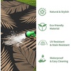 GENIMO Waterproof Outdoor Rug 5′ x 8′ for Patio Decor, Reversible Plastic Straw Area Rugs for Camping Clearance, RV Mat, Large Outside Carpet for Porch, Deck, Picni, Balcony, Garden, Black & Brown(Black & Brown)