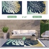 GENIMO Waterproof Outdoor Rug 5′ x 8′ for Patio Decor, Reversible Plastic Straw Area Rugs for Camping Clearance, RV Mat, Large Outside Carpet for Porch, Deck, Picni, Balcony, Garden, Black & Brown(Yellow & Blue Blend)