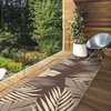 GENIMO Waterproof Outdoor Rug 5′ x 8′ for Patio Decor, Reversible Plastic Straw Area Rugs for Camping Clearance, RV Mat, Large Outside Carpet for Porch, Deck, Picni, Balcony, Garden, Black & Brown(Coffee & Beige)