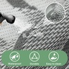 GENIMO Waterproof Outdoor Rug 5′ x 8′ for Patio Decor, Reversible Plastic Straw Area Rugs for Camping Clearance, RV Mat, Large Outside Carpet for Porch, Deck, Picni, Balcony, Garden, Black & Brown(Light Grey & Light White)