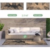GENIMO Waterproof Outdoor Rug 5′ x 8′ for Patio Decor, Reversible Plastic Straw Area Rugs for Camping Clearance, RV Mat, Large Outside Carpet for Porch, Deck, Picni, Balcony, Garden, Black & Brown(Black & Brown)