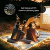 GENIMO Waterproof Outdoor Rug 5′ x 8′ for Patio Decor, Reversible Plastic Straw Area Rugs for Camping Clearance, RV Mat, Large Outside Carpet for Porch, Deck, Picni, Balcony, Garden, Black & Brown(Led Grey & White)