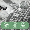 GENIMO Waterproof Outdoor Rug 5′ x 8′ for Patio Decor, Reversible Plastic Straw Area Rugs for Camping Clearance, RV Mat, Large Outside Carpet for Porch, Deck, Picni, Balcony, Garden, Black & Brown(Grey & Light White)