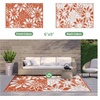GENIMO Waterproof Outdoor Rug 5′ x 8′ for Patio Decor, Reversible Plastic Straw Area Rugs for Camping Clearance, RV Mat, Large Outside Carpet for Porch, Deck, Picni, Balcony, Garden, Black & Brown(C.orange & White)