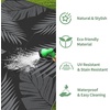 GENIMO Waterproof Outdoor Rug 5′ x 8′ for Patio Decor, Reversible Plastic Straw Area Rugs for Camping Clearance, RV Mat, Large Outside Carpet for Porch, Deck, Picni, Balcony, Garden, Black & Brown(Black & Grey)