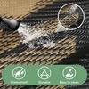 GENIMO Waterproof Outdoor Rug 5′ x 8′ for Patio Decor, Reversible Plastic Straw Area Rugs for Camping Clearance, RV Mat, Large Outside Carpet for Porch, Deck, Picni, Balcony, Garden, Black & Brown(Black & Light Brown)