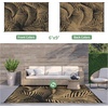 GENIMO Waterproof Outdoor Rug 5′ x 8′ for Patio Decor, Reversible Plastic Straw Area Rugs for Camping Clearance, RV Mat, Large Outside Carpet for Porch, Deck, Picni, Balcony, Garden, Black & Brown(Pitch Black & Brown)