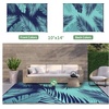 GENIMO Waterproof Outdoor Rug 5′ x 8′ for Patio Decor, Reversible Plastic Straw Area Rugs for Camping Clearance, RV Mat, Large Outside Carpet for Porch, Deck, Picni, Balcony, Garden, Black & Brown(Navy Blue & Jade Green)