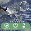 GENIMO Waterproof Outdoor Rug 5′ x 8′ for Patio Decor, Reversible Plastic Straw Area Rugs for Camping Clearance, RV Mat, Large Outside Carpet for Porch, Deck, Picni, Balcony, Garden, Black & Brown(Navy Blue & Light Grey)