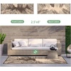 GENIMO Waterproof Outdoor Rug 5′ x 8′ for Patio Decor, Reversible Plastic Straw Area Rugs for Camping Clearance, RV Mat, Large Outside Carpet for Porch, Deck, Picni, Balcony, Garden, Black & Brown(Coffee & Beige)
