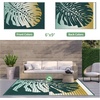 GENIMO Waterproof Outdoor Rug 5′ x 8′ for Patio Decor, Reversible Plastic Straw Area Rugs for Camping Clearance, RV Mat, Large Outside Carpet for Porch, Deck, Picni, Balcony, Garden, Black & Brown(Yellow & Green)
