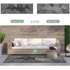 GENIMO Waterproof Outdoor Rug 5′ x 8′ for Patio Decor, Reversible Plastic Straw Area Rugs for Camping Clearance, RV Mat, Large Outside Carpet for Porch, Deck, Picni, Balcony, Garden, Black & Brown(Black & Grey)