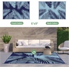 GENIMO Waterproof Outdoor Rug 5′ x 8′ for Patio Decor, Reversible Plastic Straw Area Rugs for Camping Clearance, RV Mat, Large Outside Carpet for Porch, Deck, Picni, Balcony, Garden, Black & Brown(Navyblue &Pale Blue)