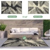 GENIMO Waterproof Outdoor Rug 5′ x 8′ for Patio Decor, Reversible Plastic Straw Area Rugs for Camping Clearance, RV Mat, Large Outside Carpet for Porch, Deck, Picni, Balcony, Garden, Black & Brown(Black & Beige | Waterproof)