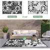GENIMO Waterproof Outdoor Rug 5′ x 8′ for Patio Decor, Reversible Plastic Straw Area Rugs for Camping Clearance, RV Mat, Large Outside Carpet for Porch, Deck, Picni, Balcony, Garden, Black & Brown(Black & White)